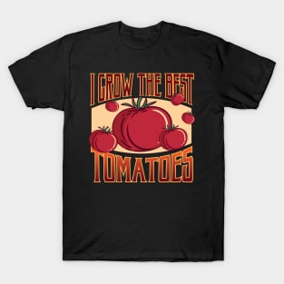 Funny Home Grown Food Tomato Design for Tomatoes Gardeners T-Shirt